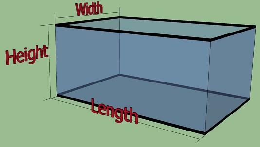 Fish Tank Measurements Chart